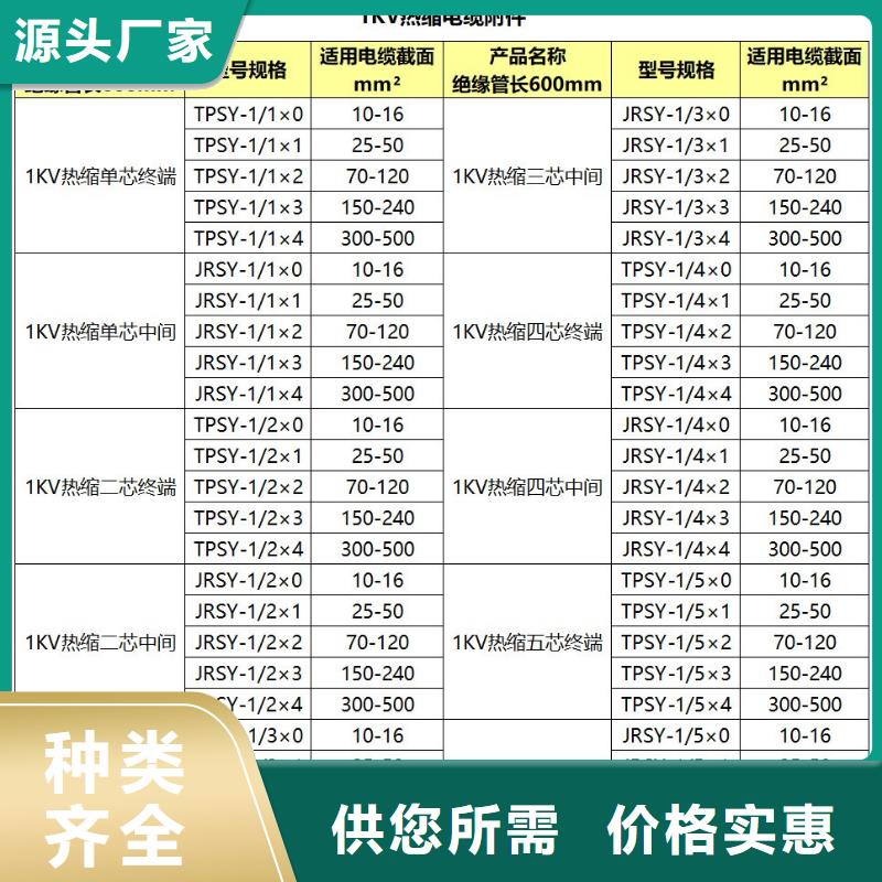 NSY-10/1.3单芯户内终端头附近制造商