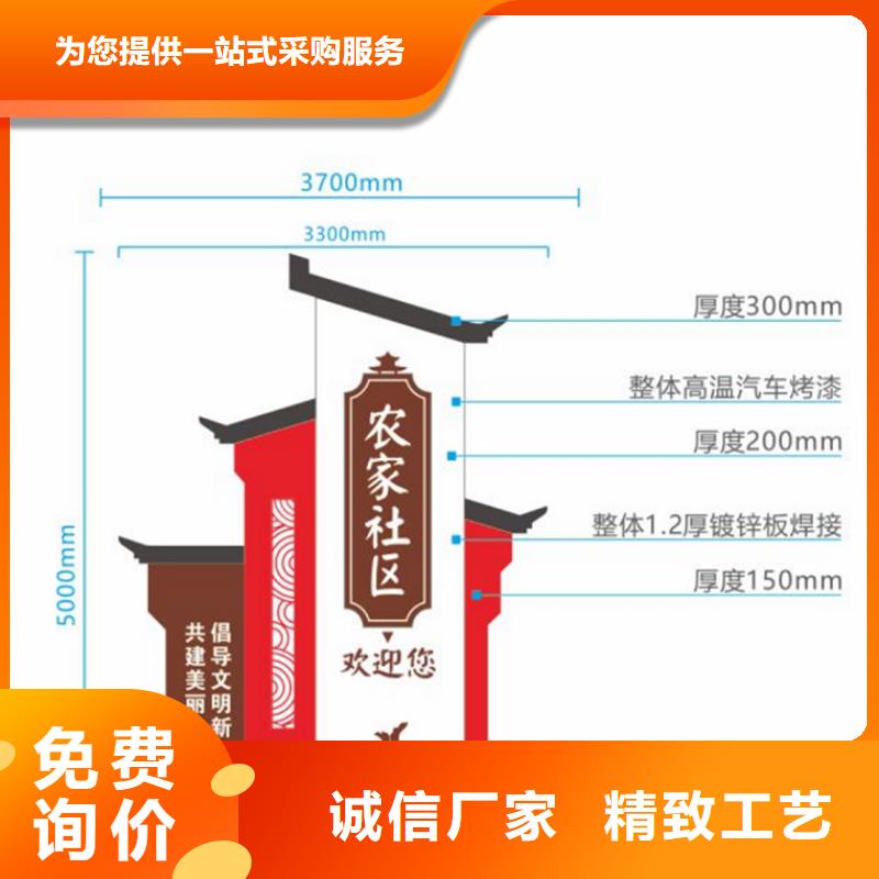 美丽乡村铁艺广告标识牌质量可靠助您降低采购成本