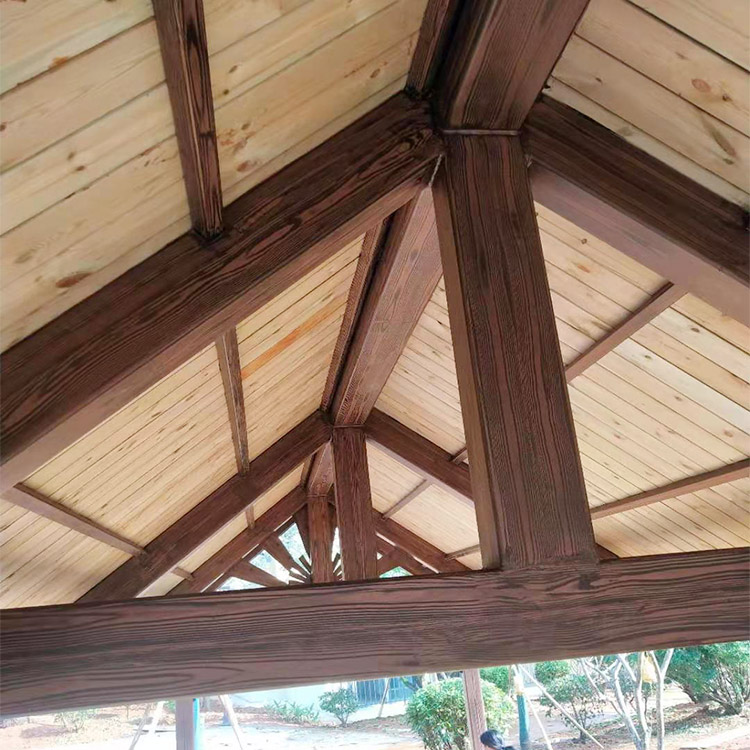 仿古园林建筑木纹漆厂家施工