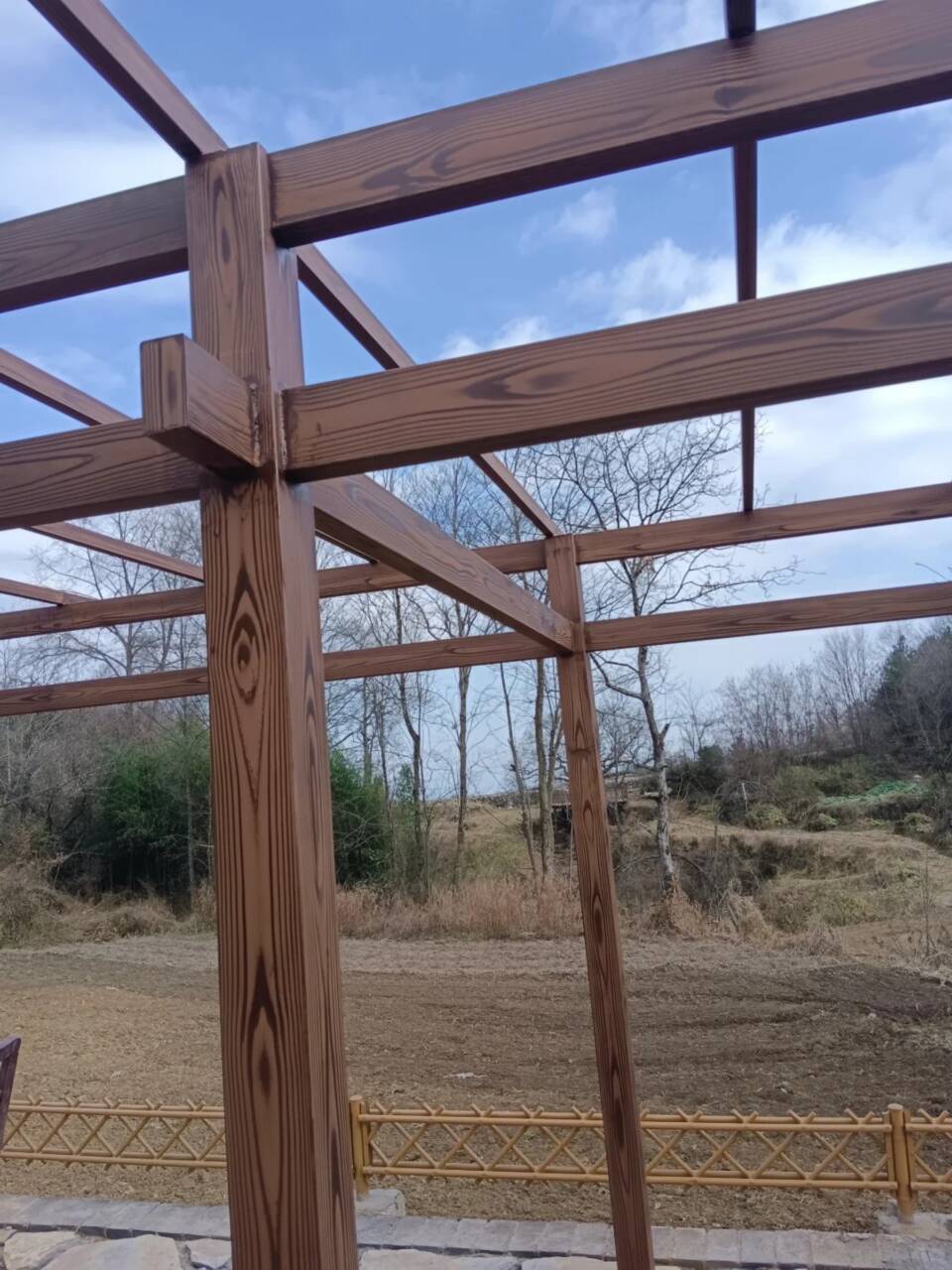 园林景区凉亭木纹漆全包施工价格质量保证