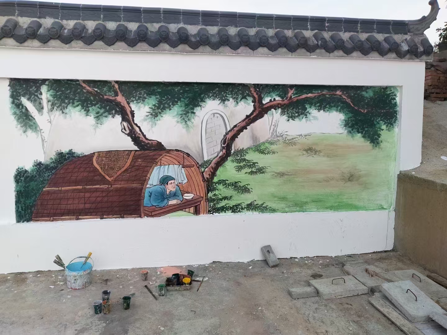 架空层彩绘手绘墙绘画公司