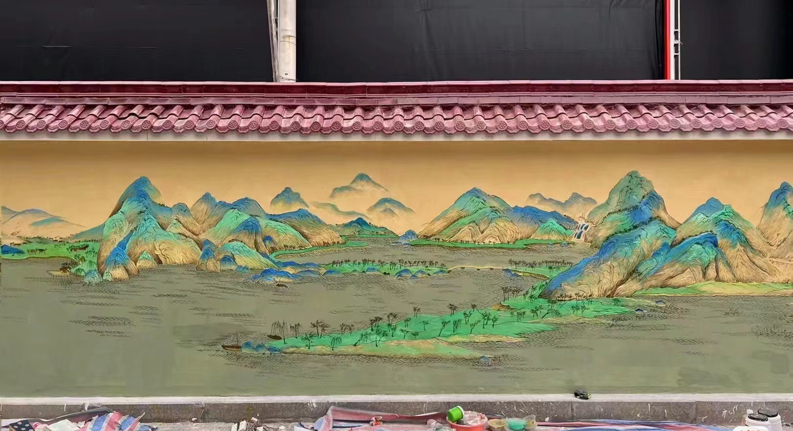 墙面彩绘墙体手绘壁画师工作室