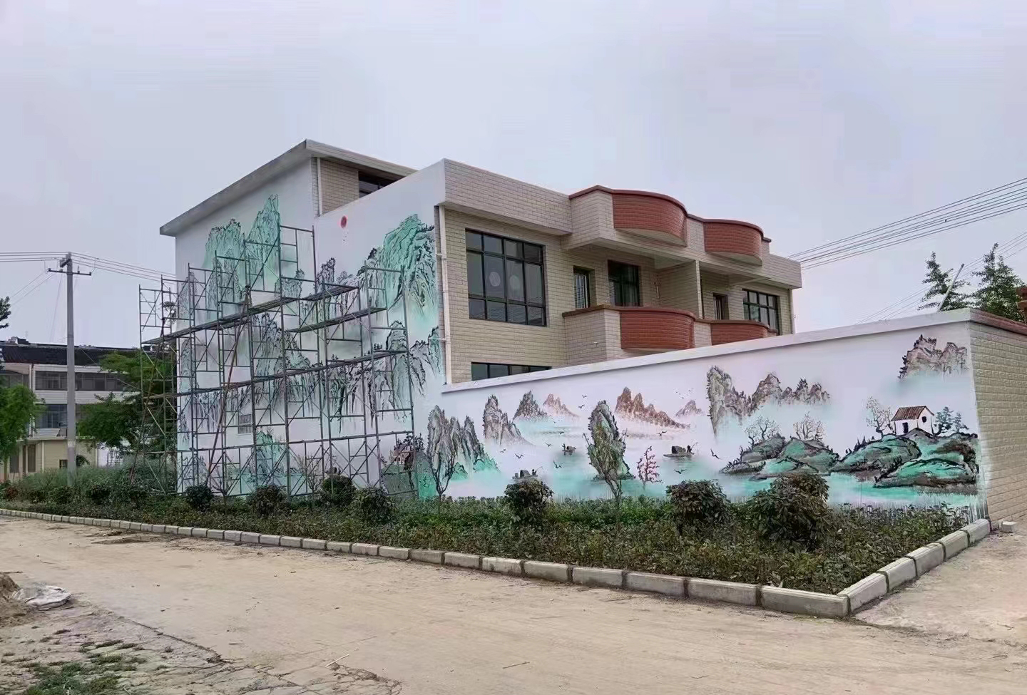 墙面彩绘墙体手绘壁画师工作室
